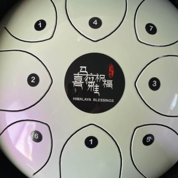 Steel Tongue Hand Drum Iridescent White - Picture 5 of 8